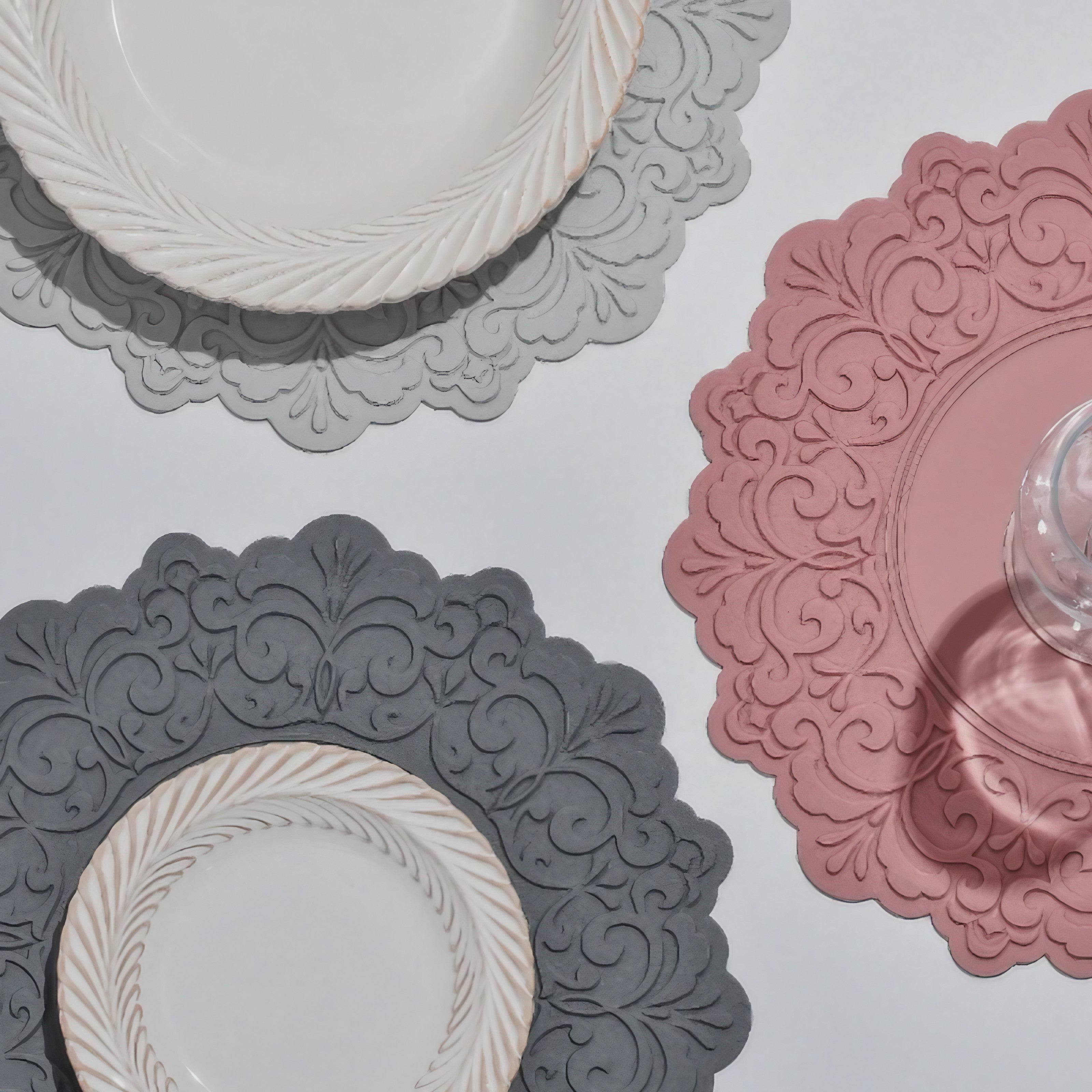 Rococo Lace Relief Coasters