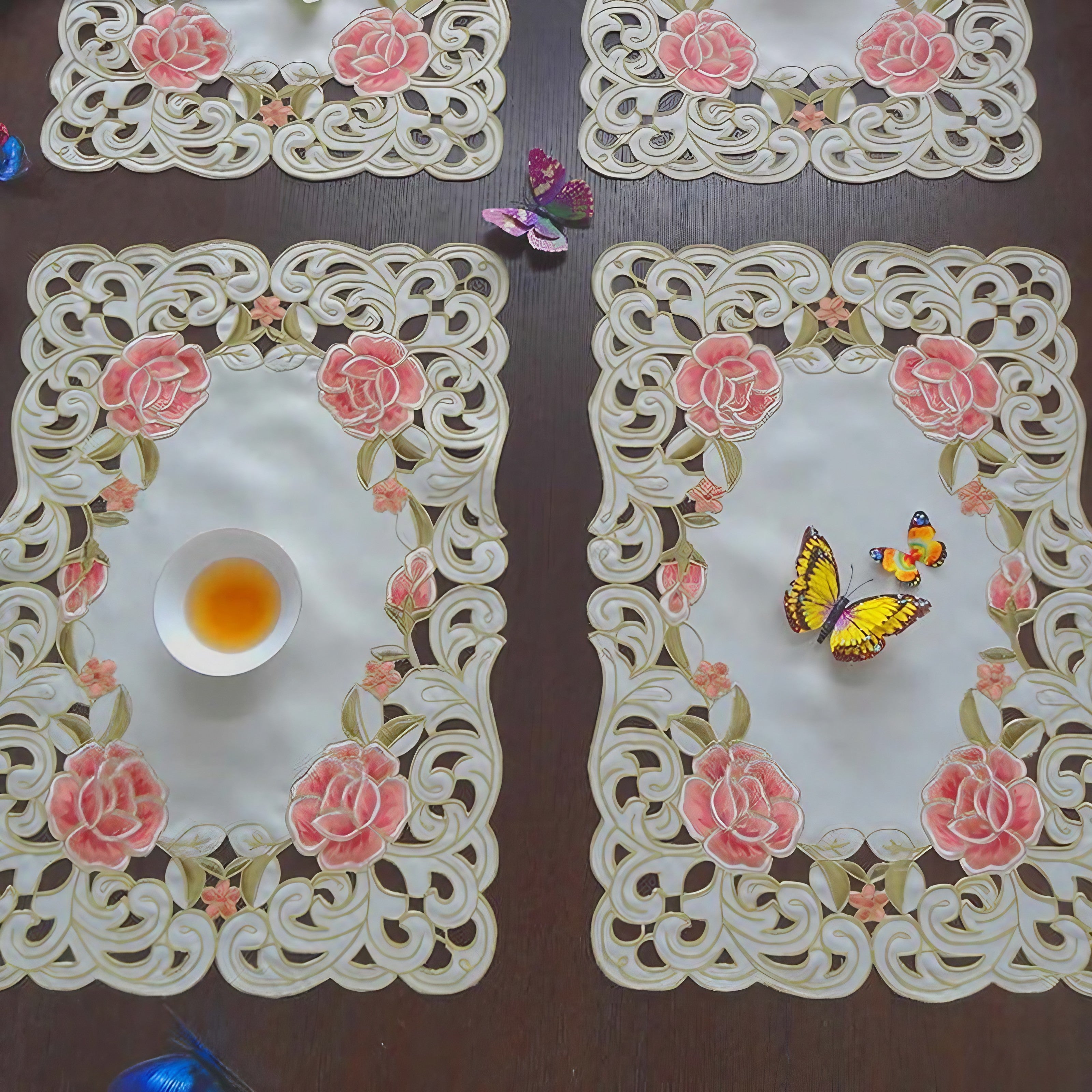 Romantic Noir Rose Placemats