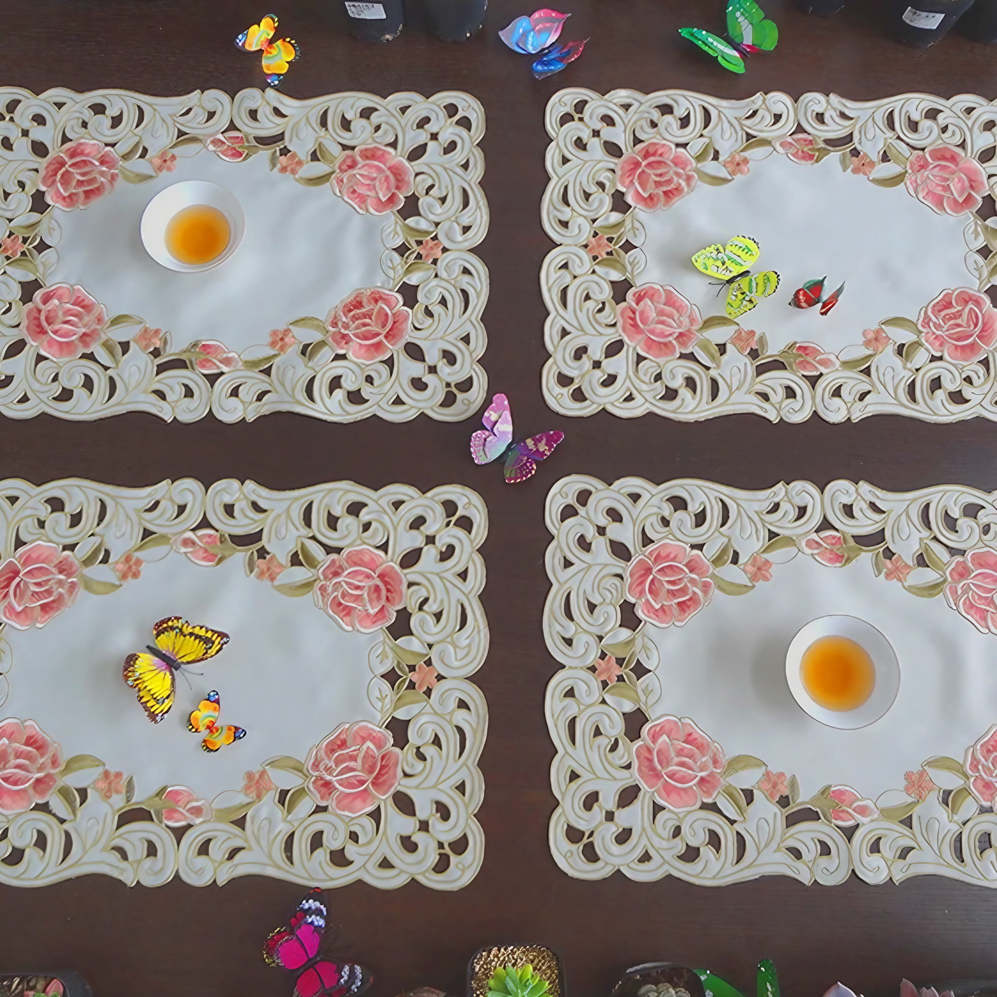 Romantic Noir Rose Placemats