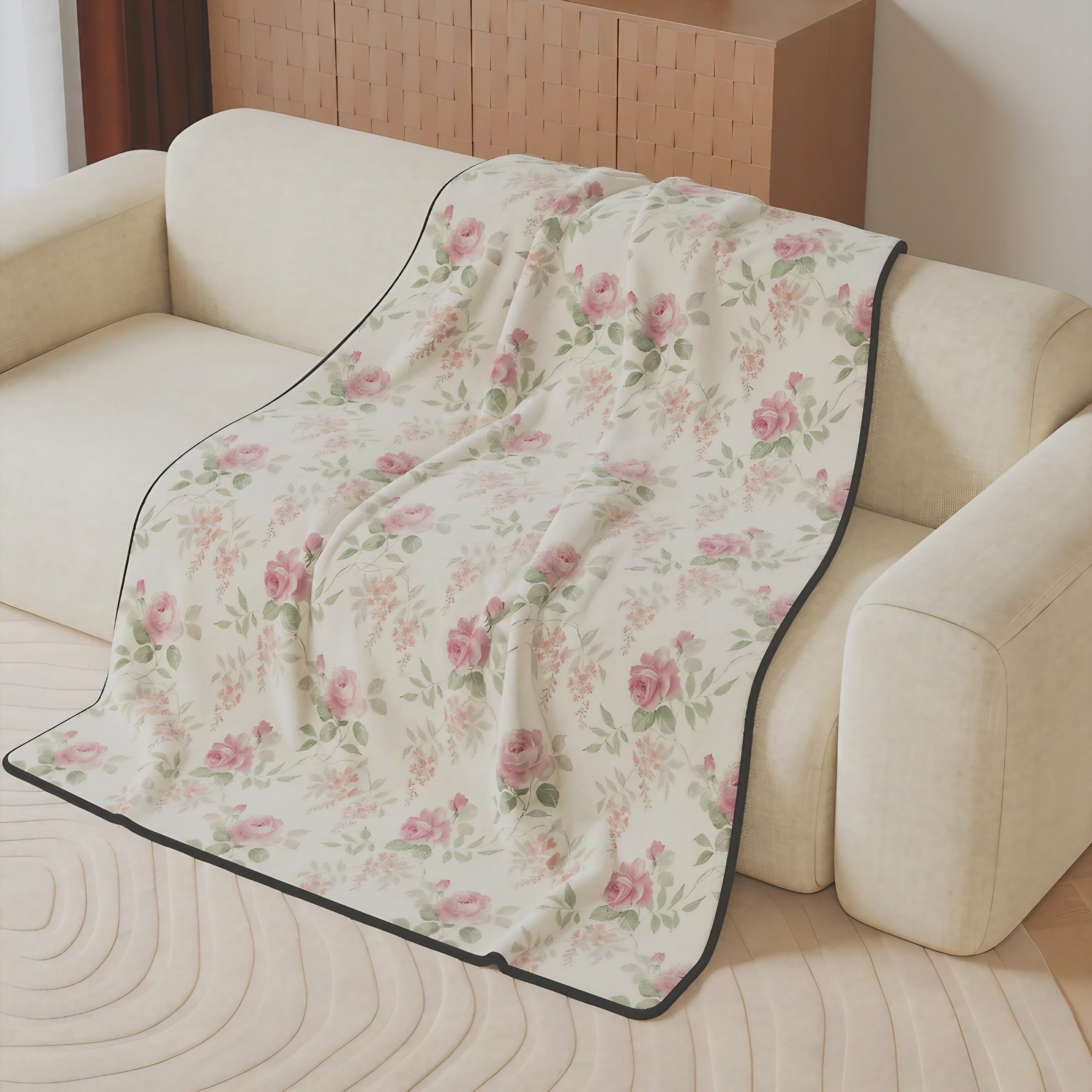 Rose Garden Throw Blankets