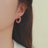 Rose Mist Hoop Earrings