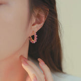 Rose Mist Hoop Earrings