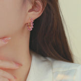 Rose Mist Hoop Earrings