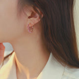 Rose Mist Hoop Earrings