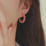 Rose Mist Hoop Earrings