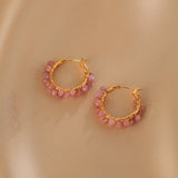 Rose Mist Hoop Earrings