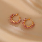 Rose Mist Hoop Earrings