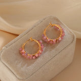 Rose Mist Hoop Earrings