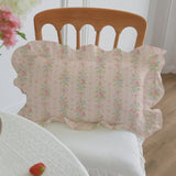 Rose Ribbon Stripe Pillowcase