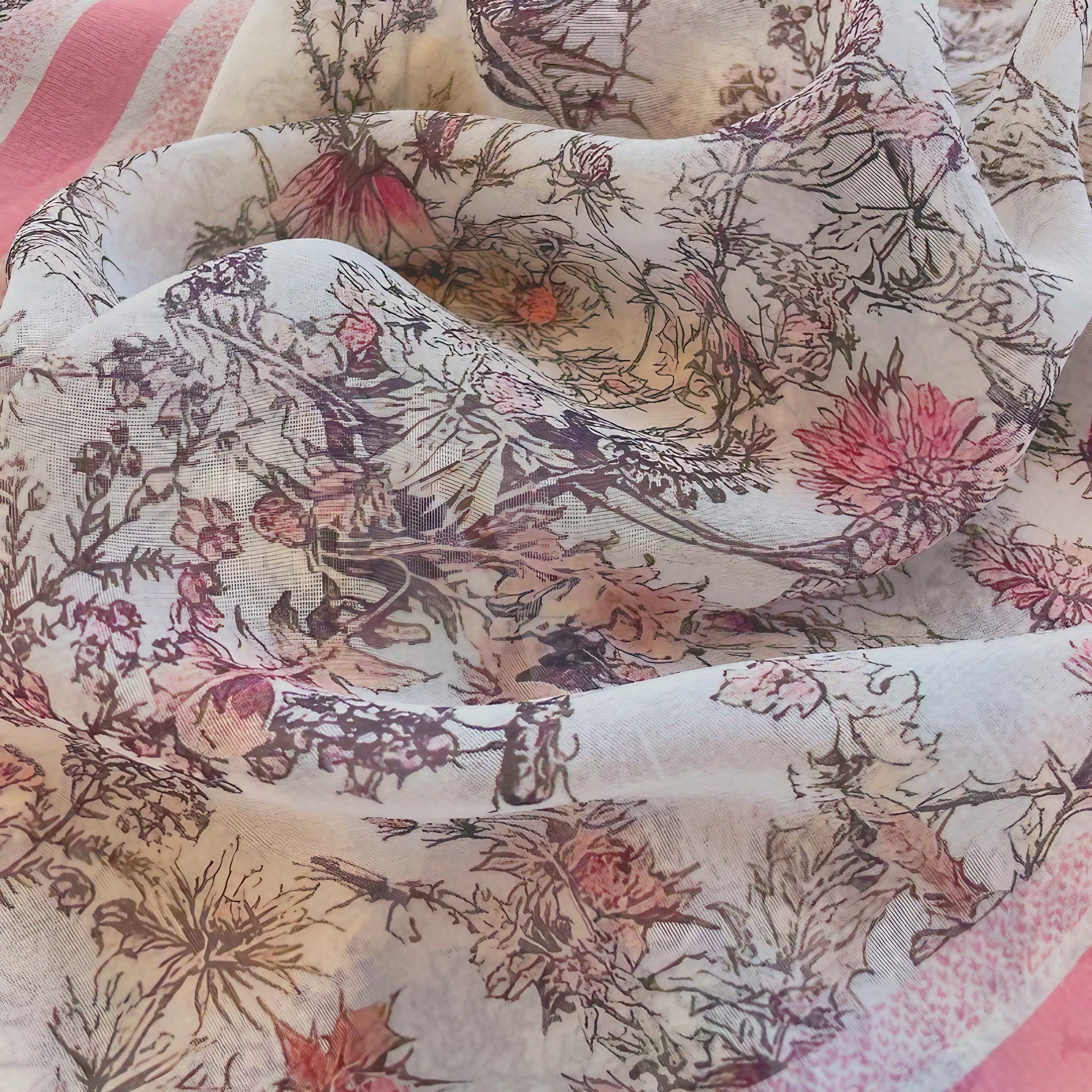 Rose Sketch Scarf