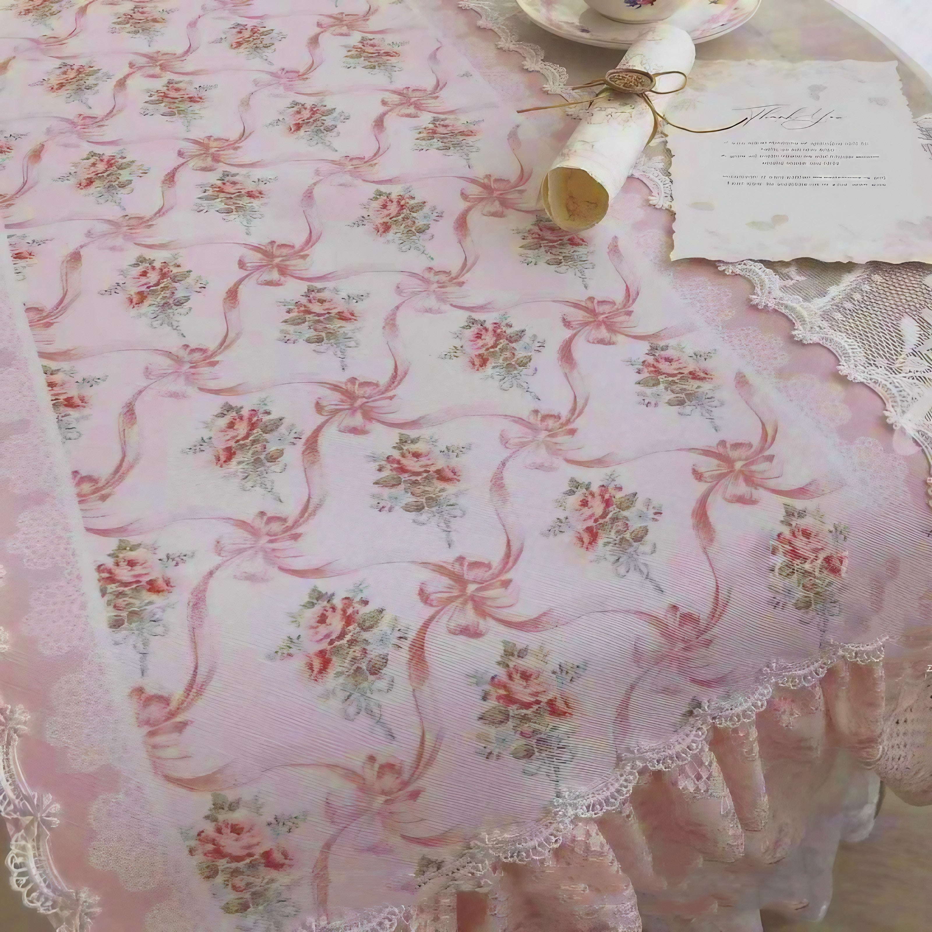 Cottage Bloom Lace Runner