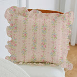 Rose Stripe Cushion Cover