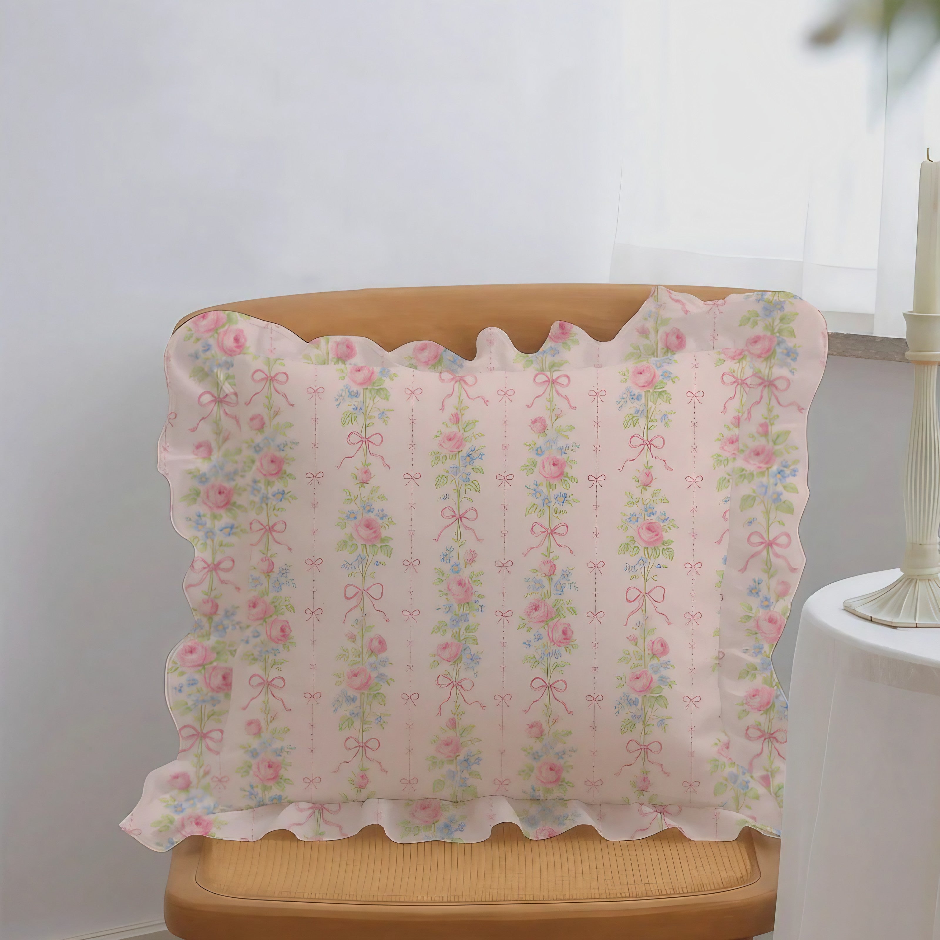 Rose Stripe Cushion Cover