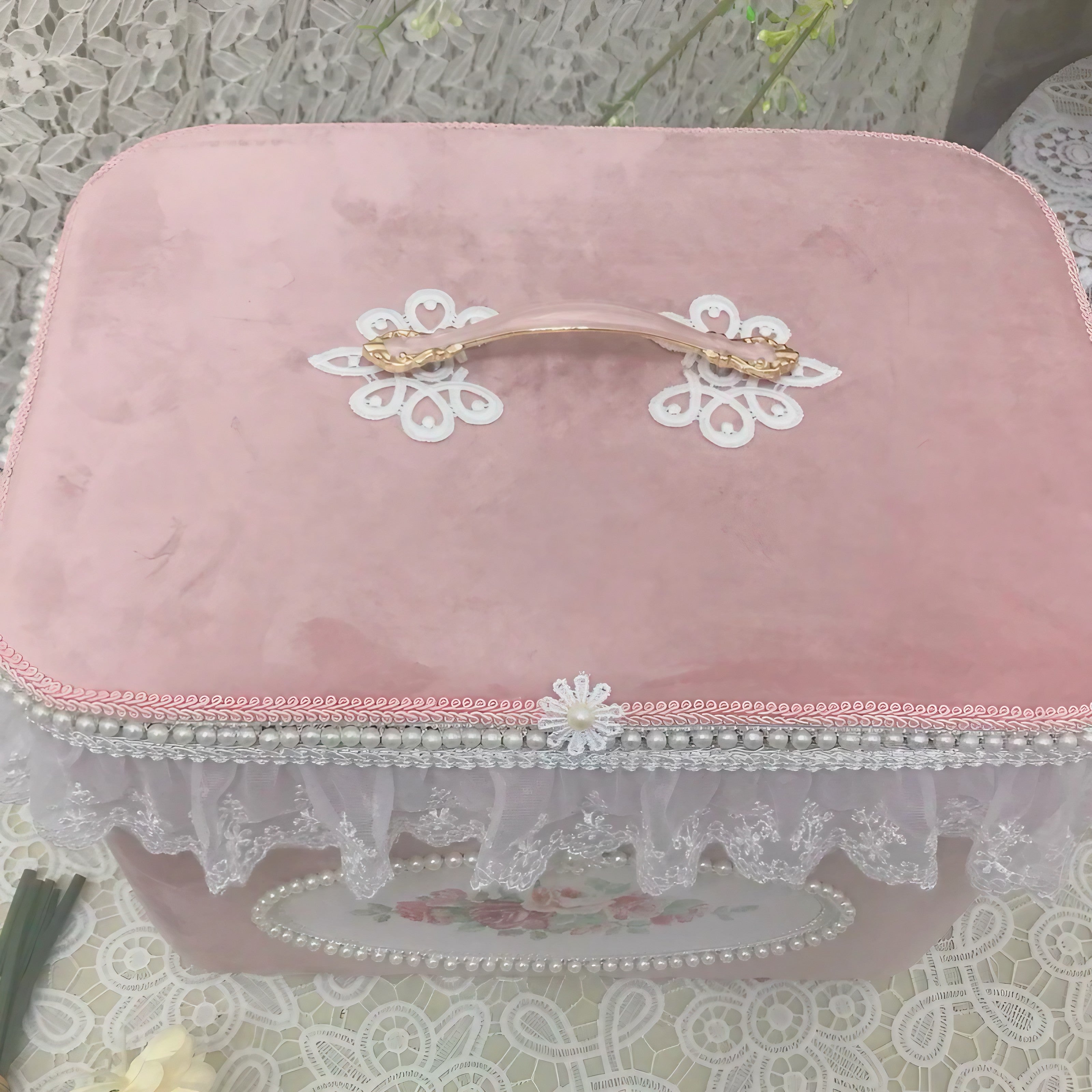 Rose Veil Lace Storage Box