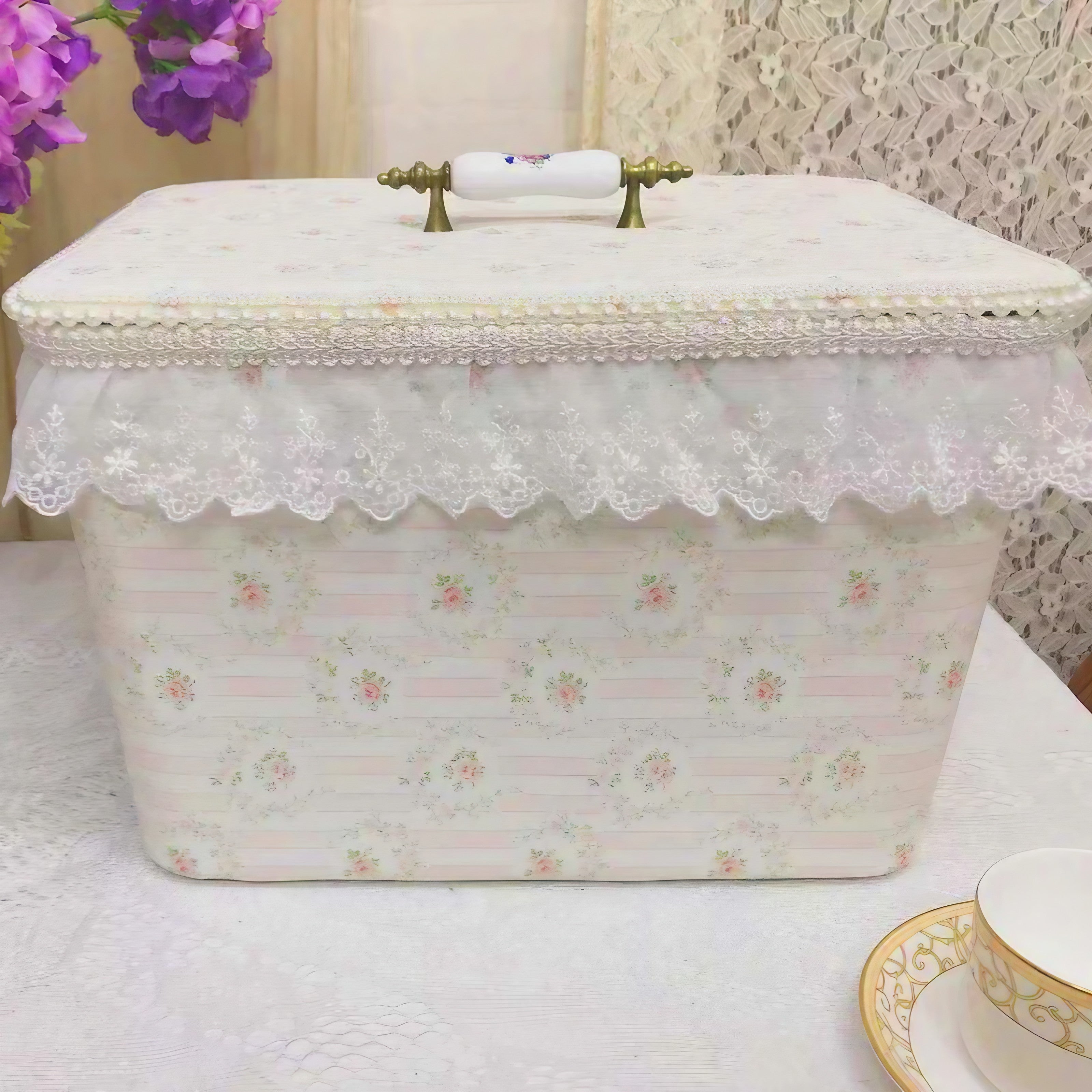 Rose Veil Lace Storage Box