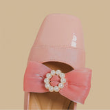 Rose Velvet Charm Shoes
