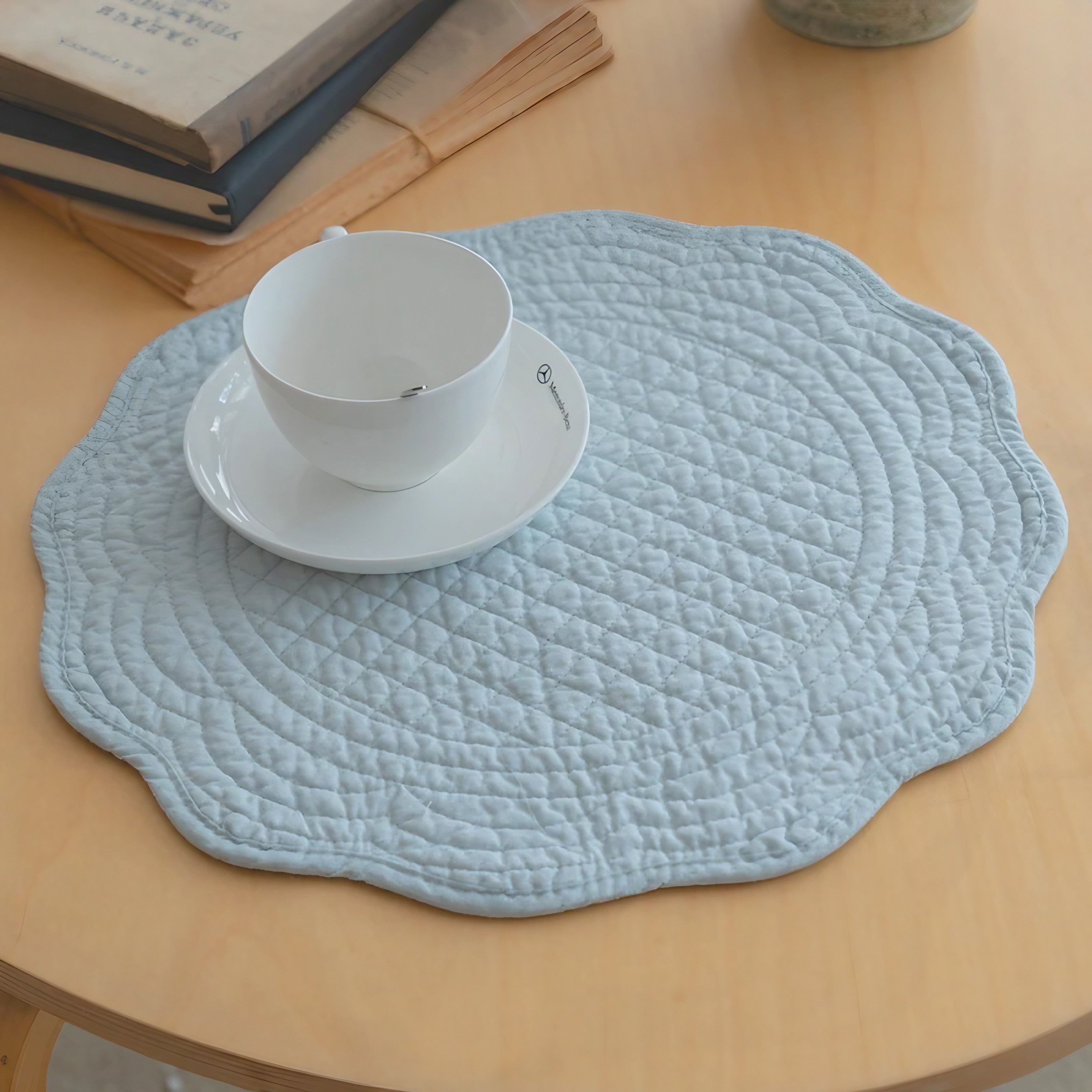 Roseate Quilted Scalloped Coaster