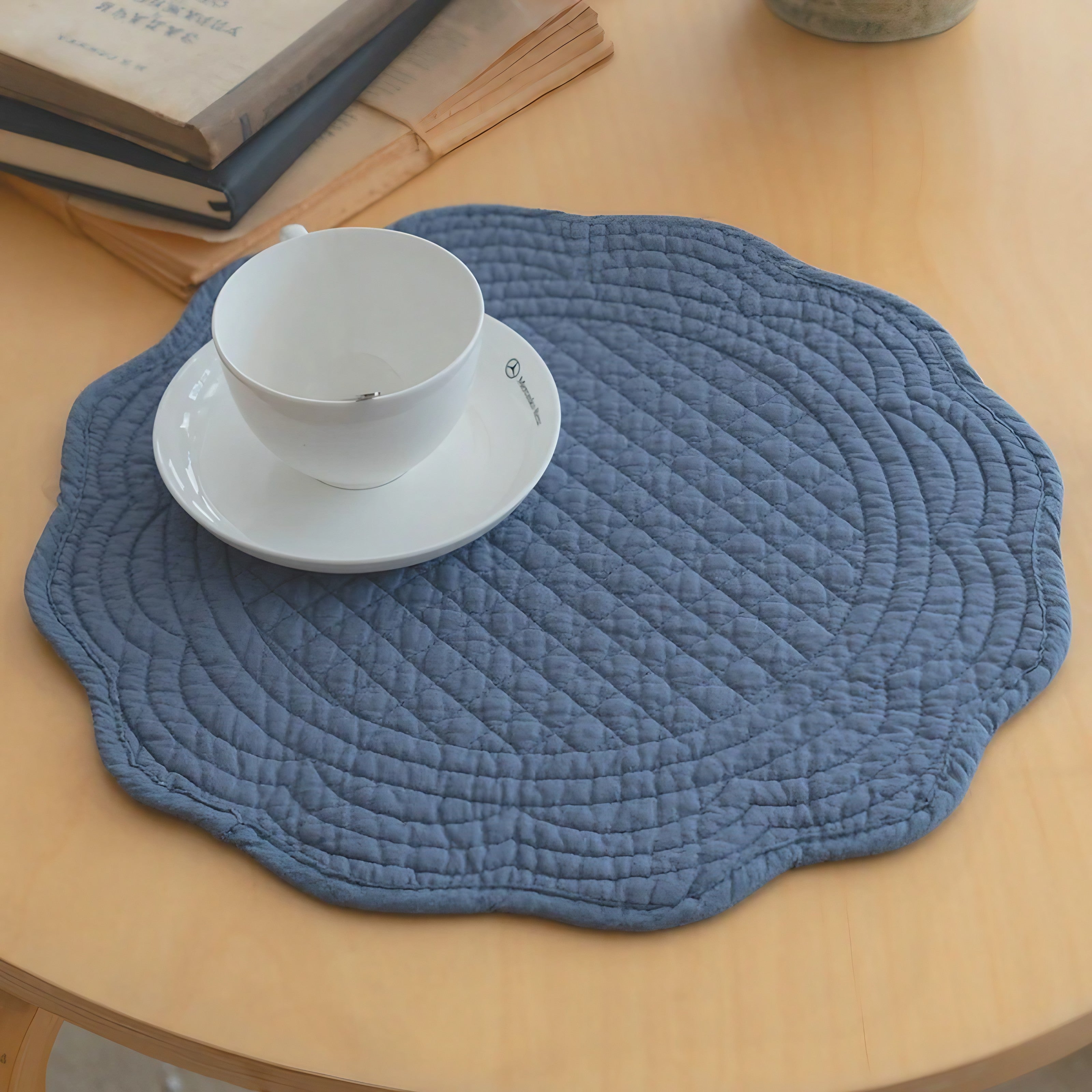 Roseate Quilted Scalloped Coaster