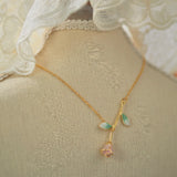 Rosebud Charm Necklace