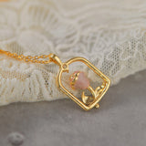 Rosebud Charm Necklace