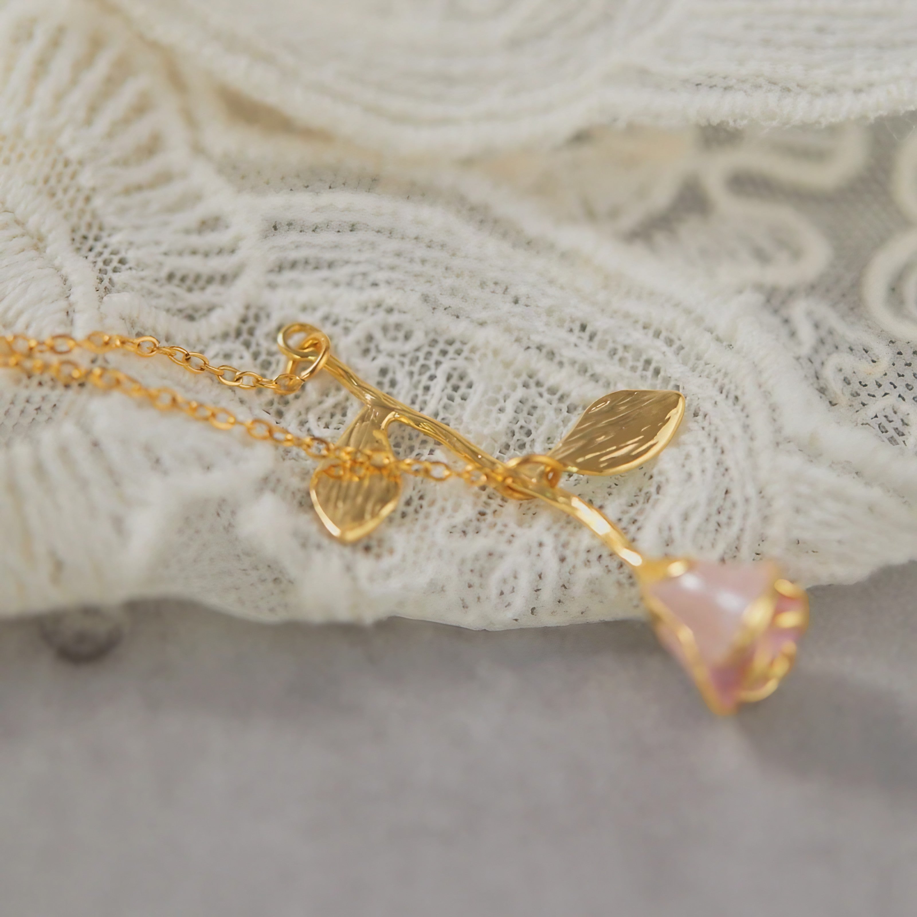 Rosebud Charm Necklace