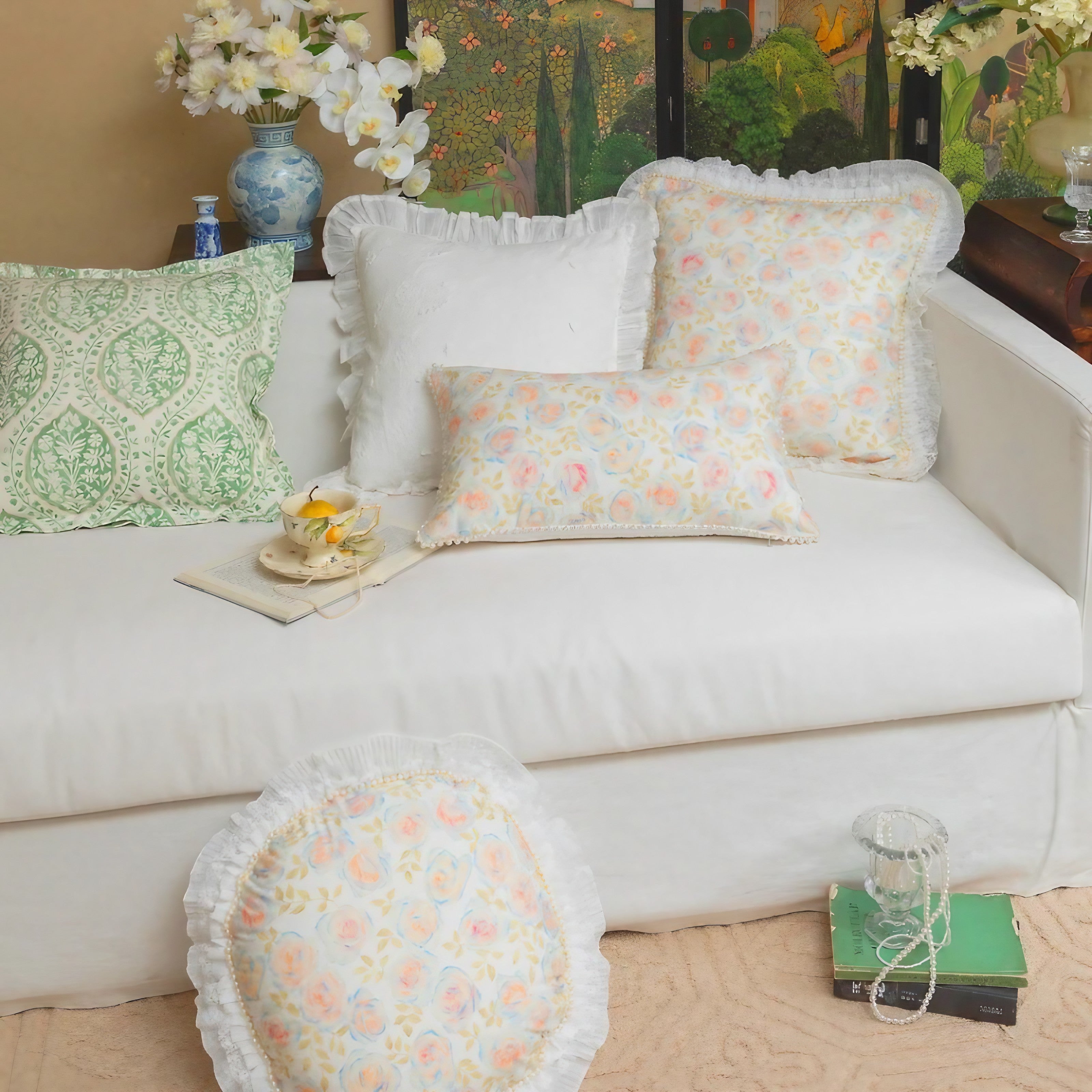 Roses Lace Cushion Covers