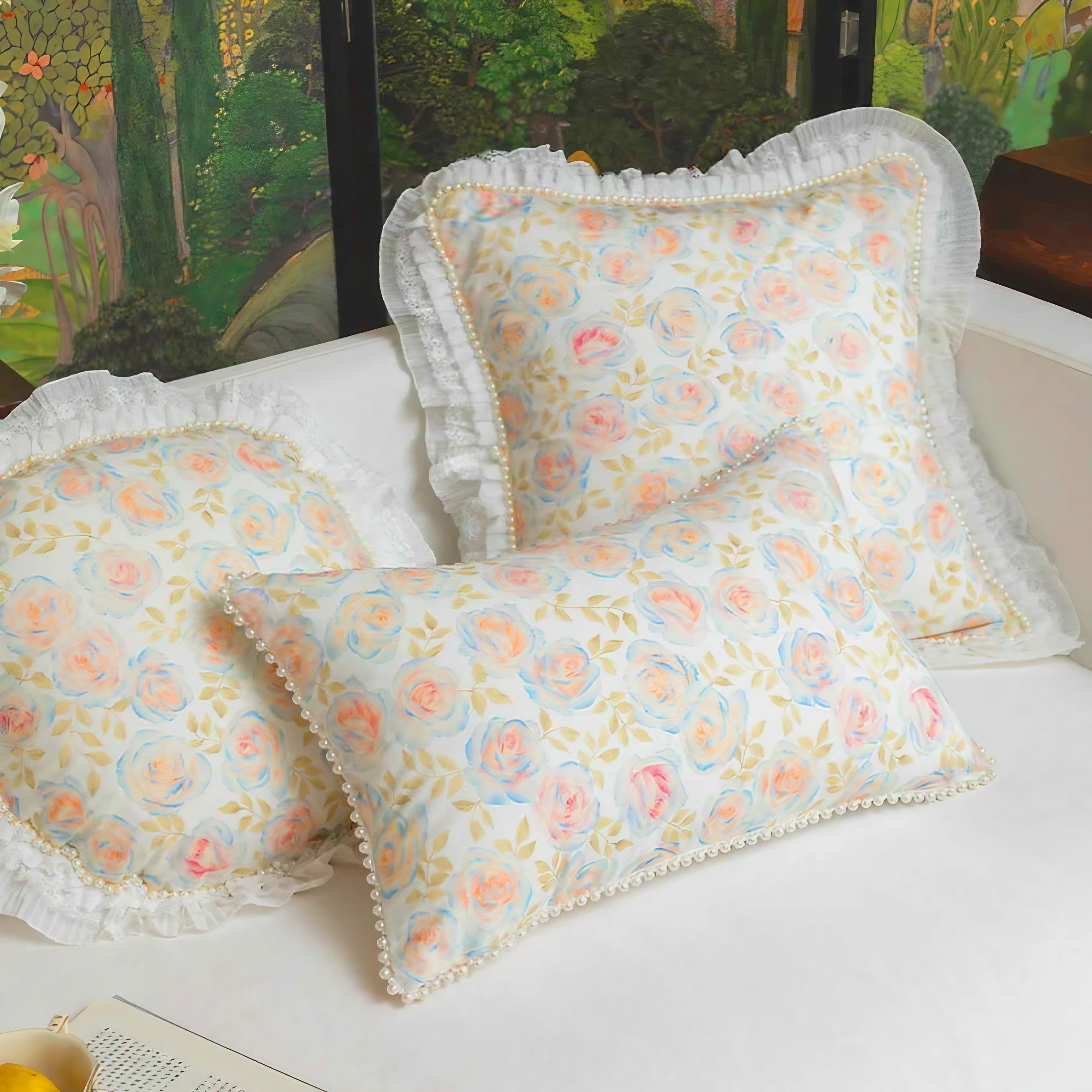 Roses Lace Cushion Covers