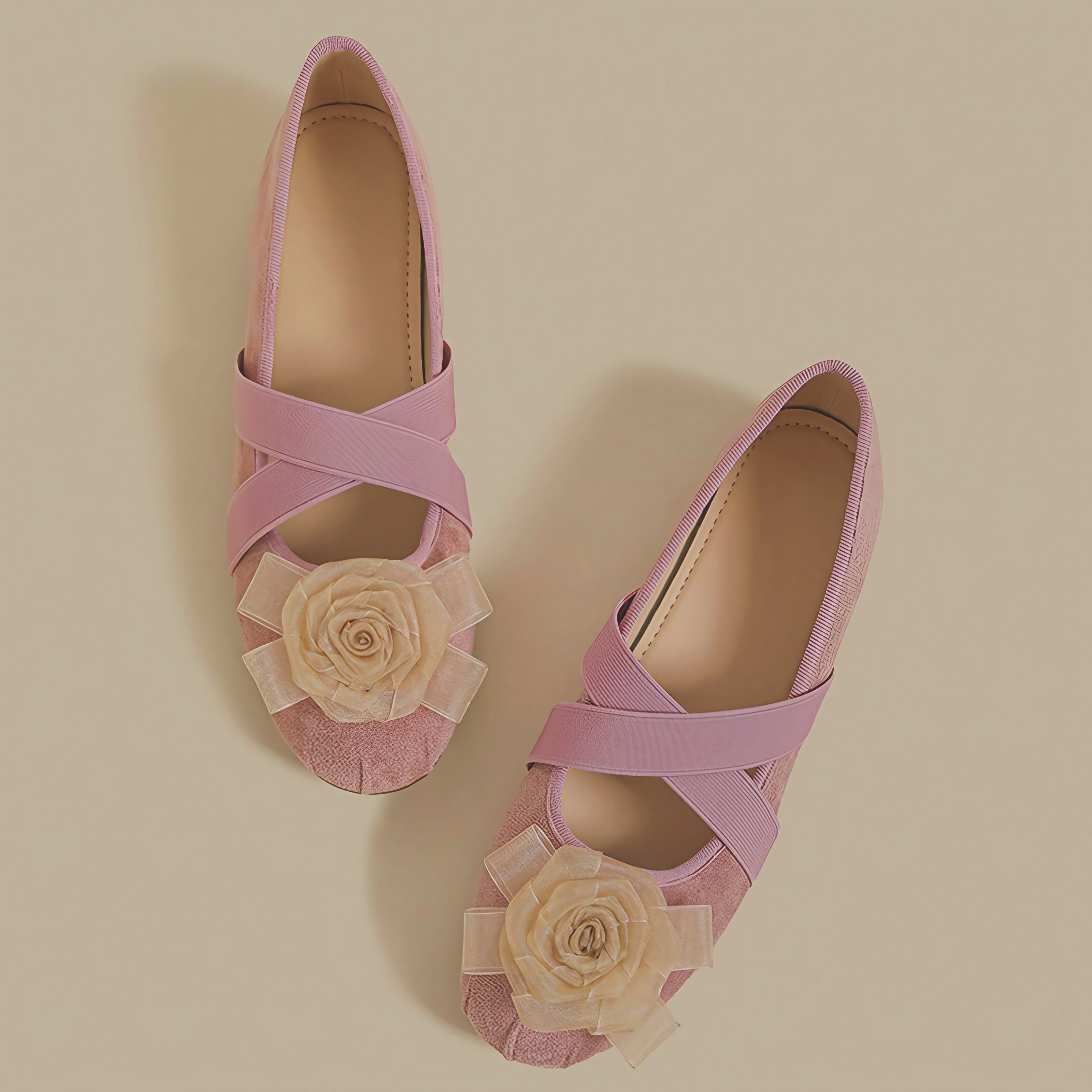 Rosette Charm Flats