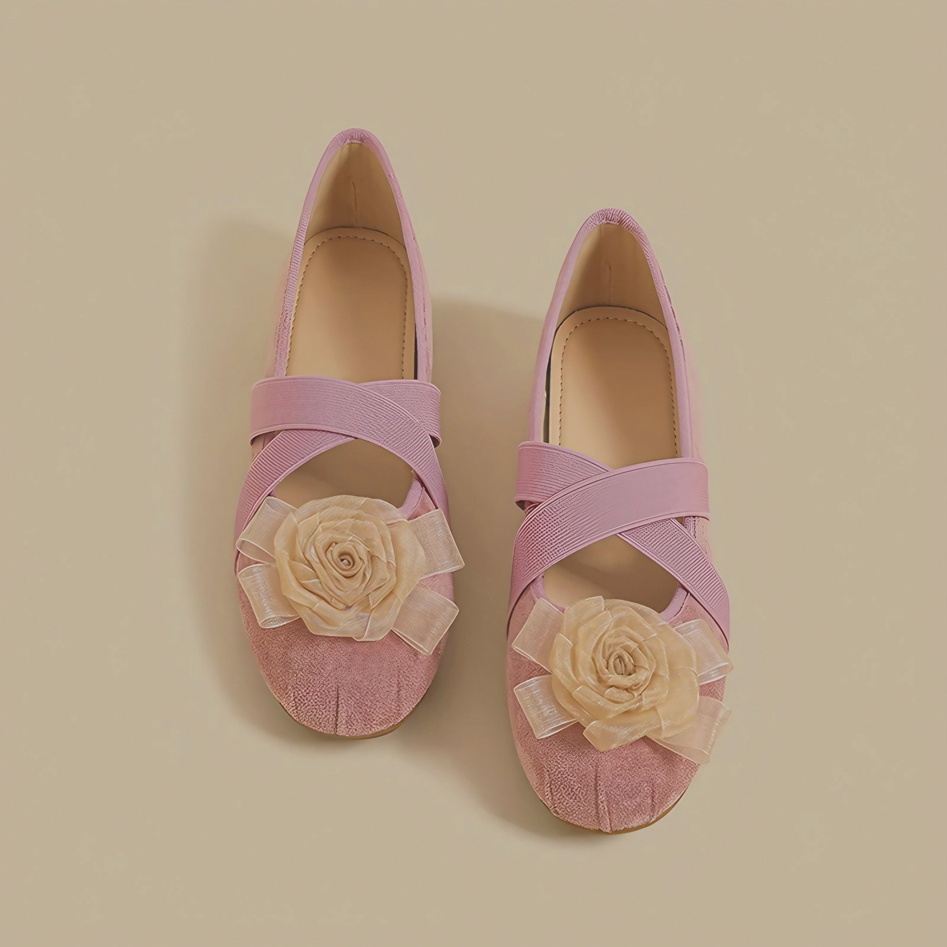 Rosette Charm Flats