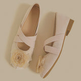 Rosette Charm Flats