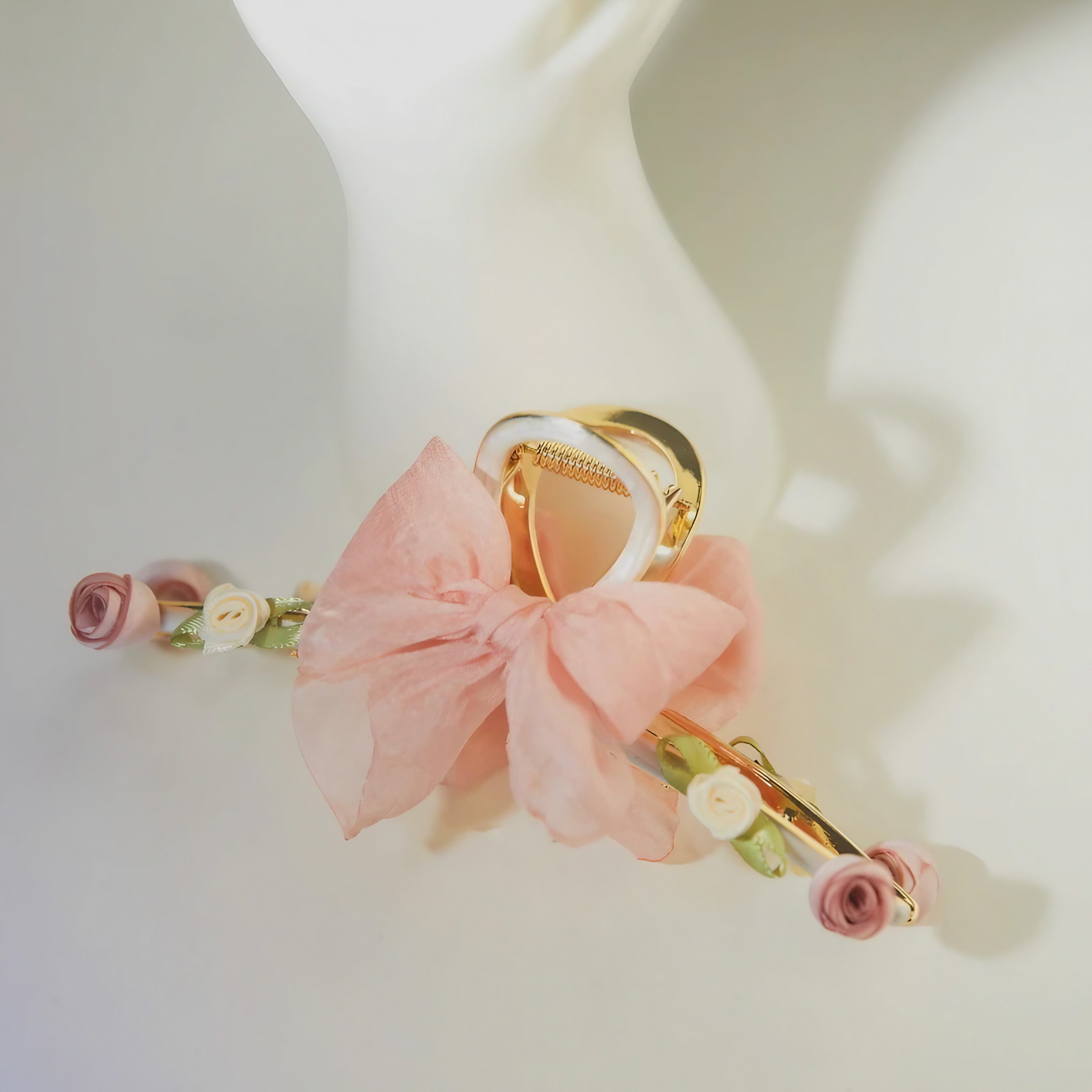 Rosette Charm Hair Clip