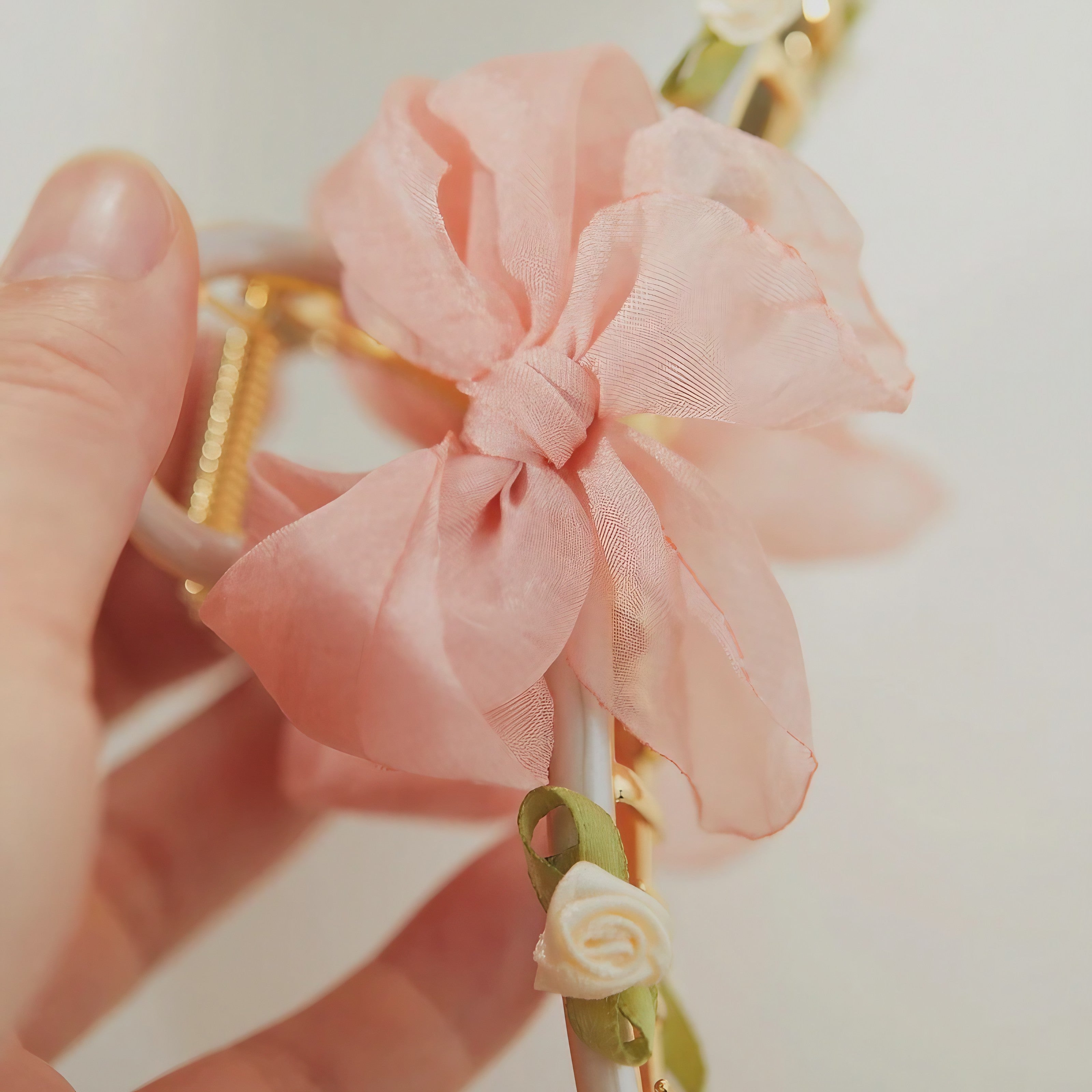 Rosette Charm Hair Clip