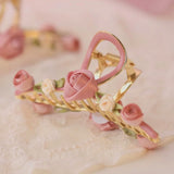 Rosette Charm Hair Clip