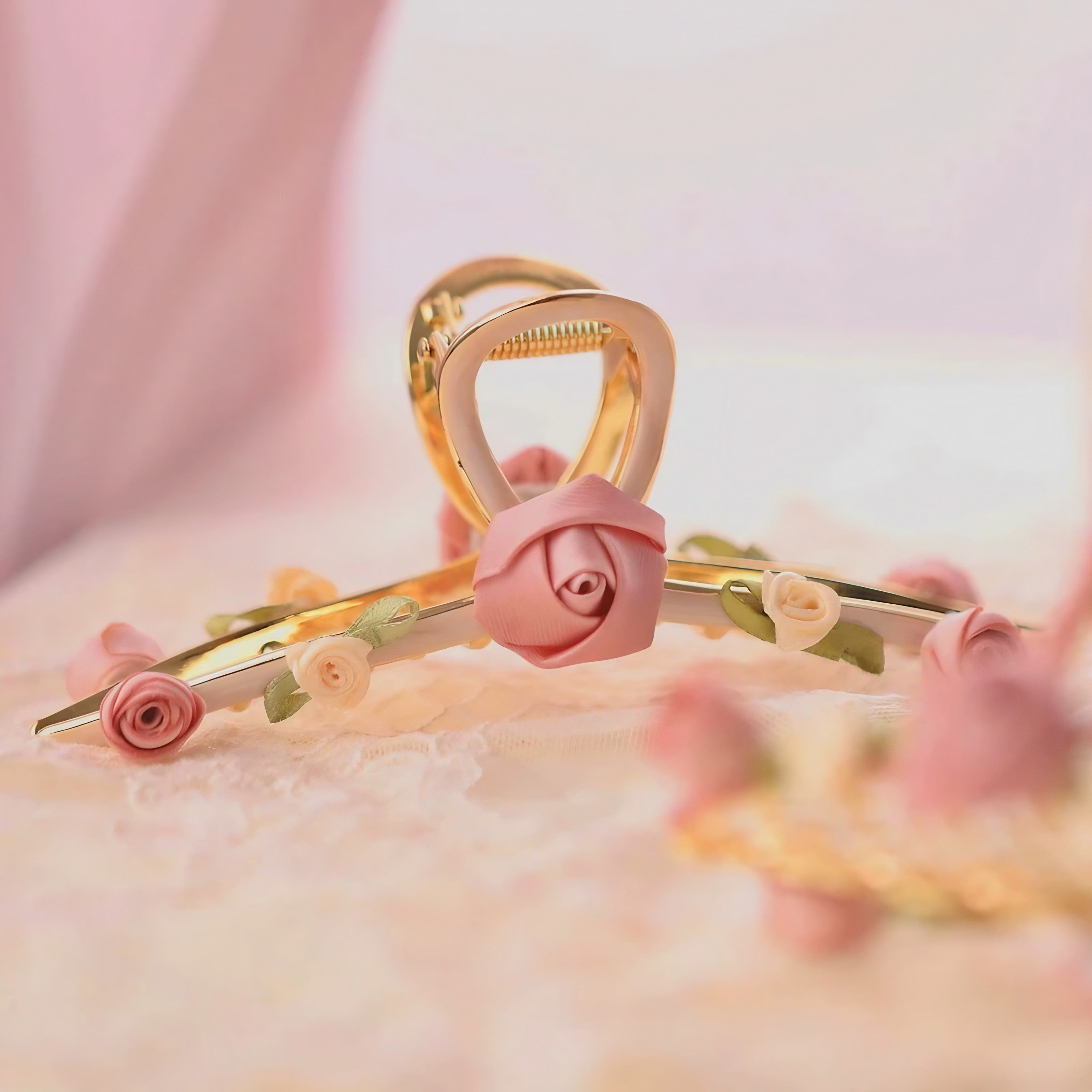Rosette Charm Hair Clip