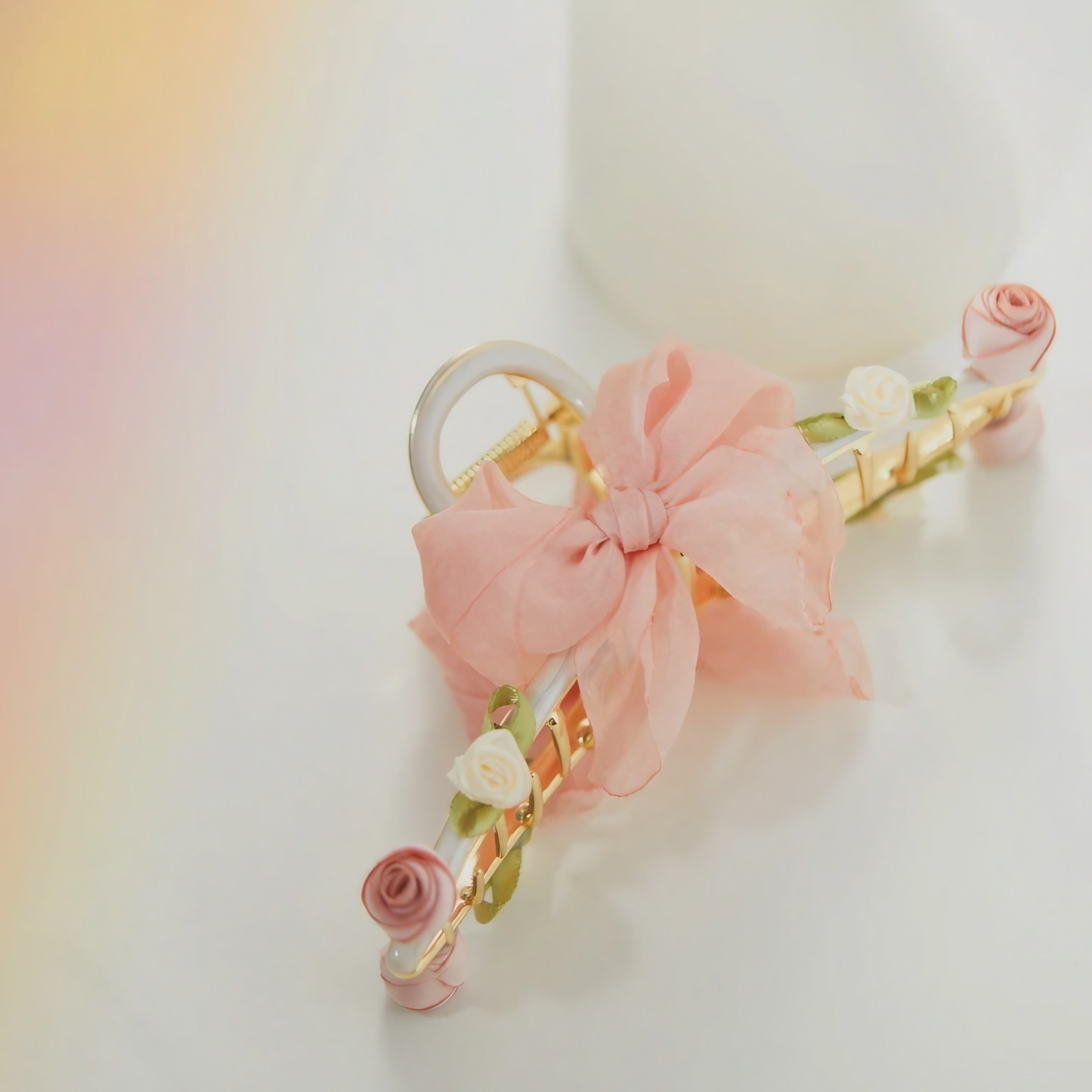 Rosette Charm Hair Clip