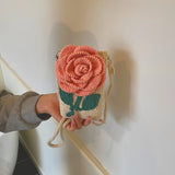 Rosette Crochet Crossbody Bags