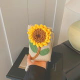 Rosette Crochet Crossbody Bags