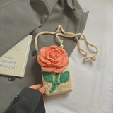 Rosette Crochet Crossbody Bags