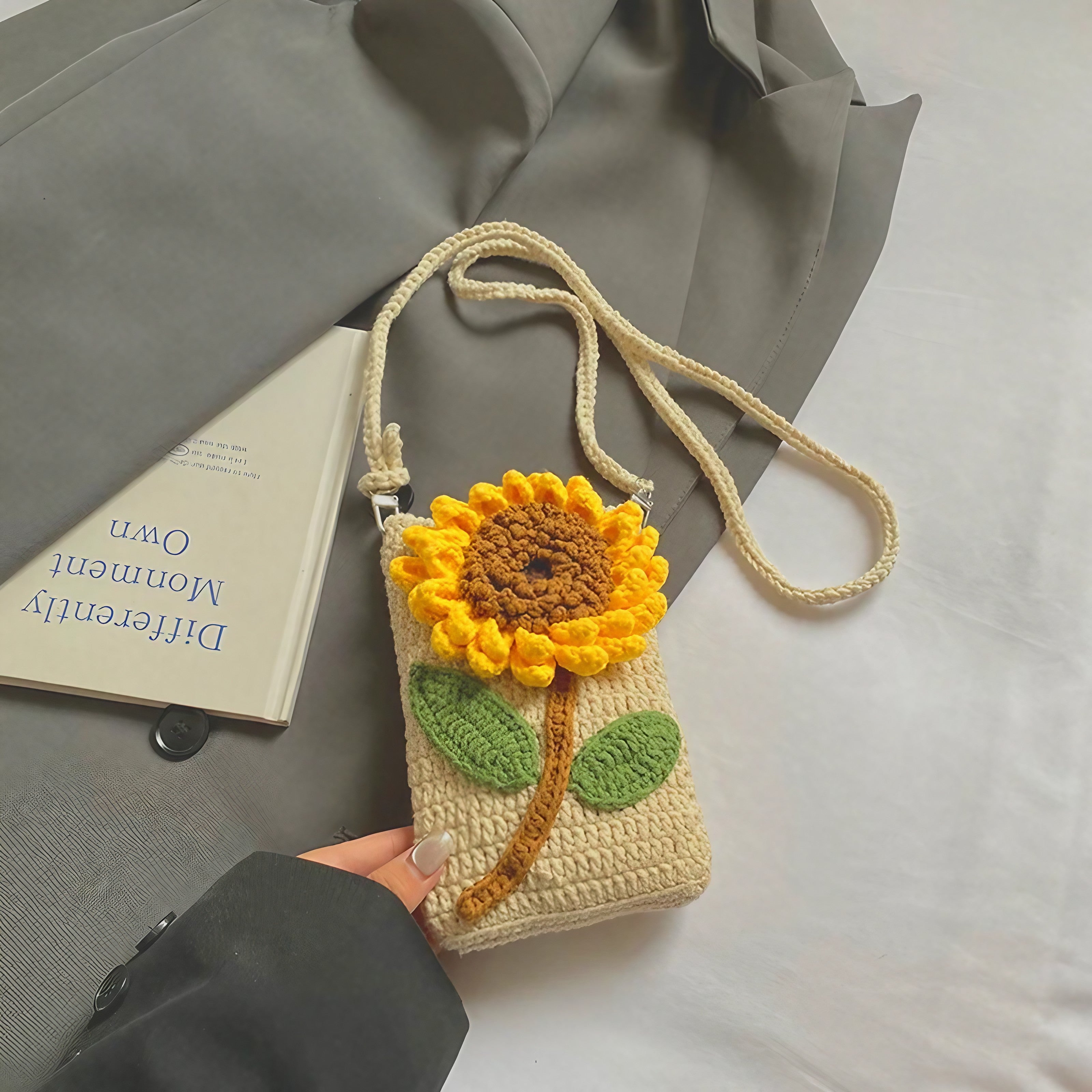 Rosette Crochet Crossbody Bags