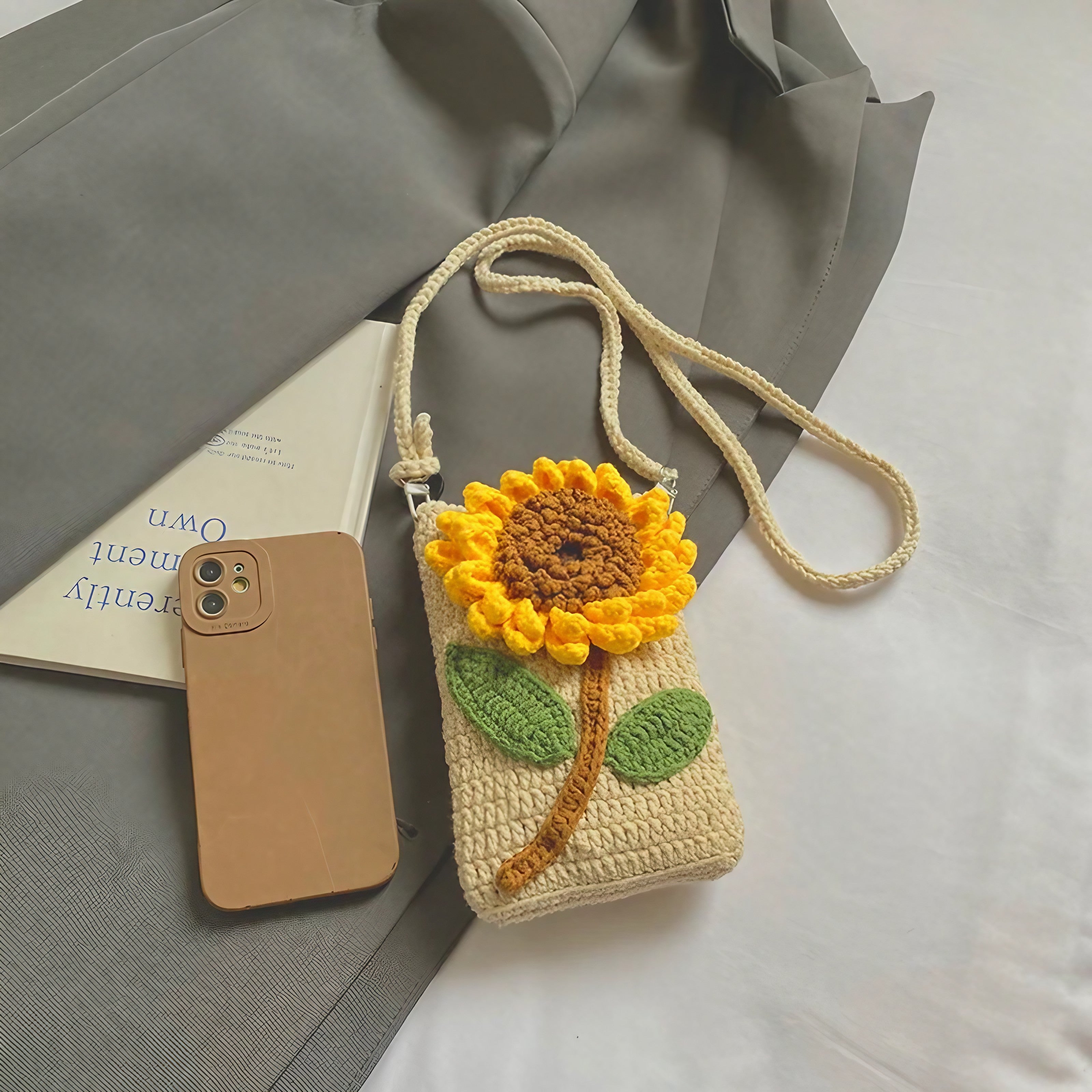 Rosette Crochet Crossbody Bags