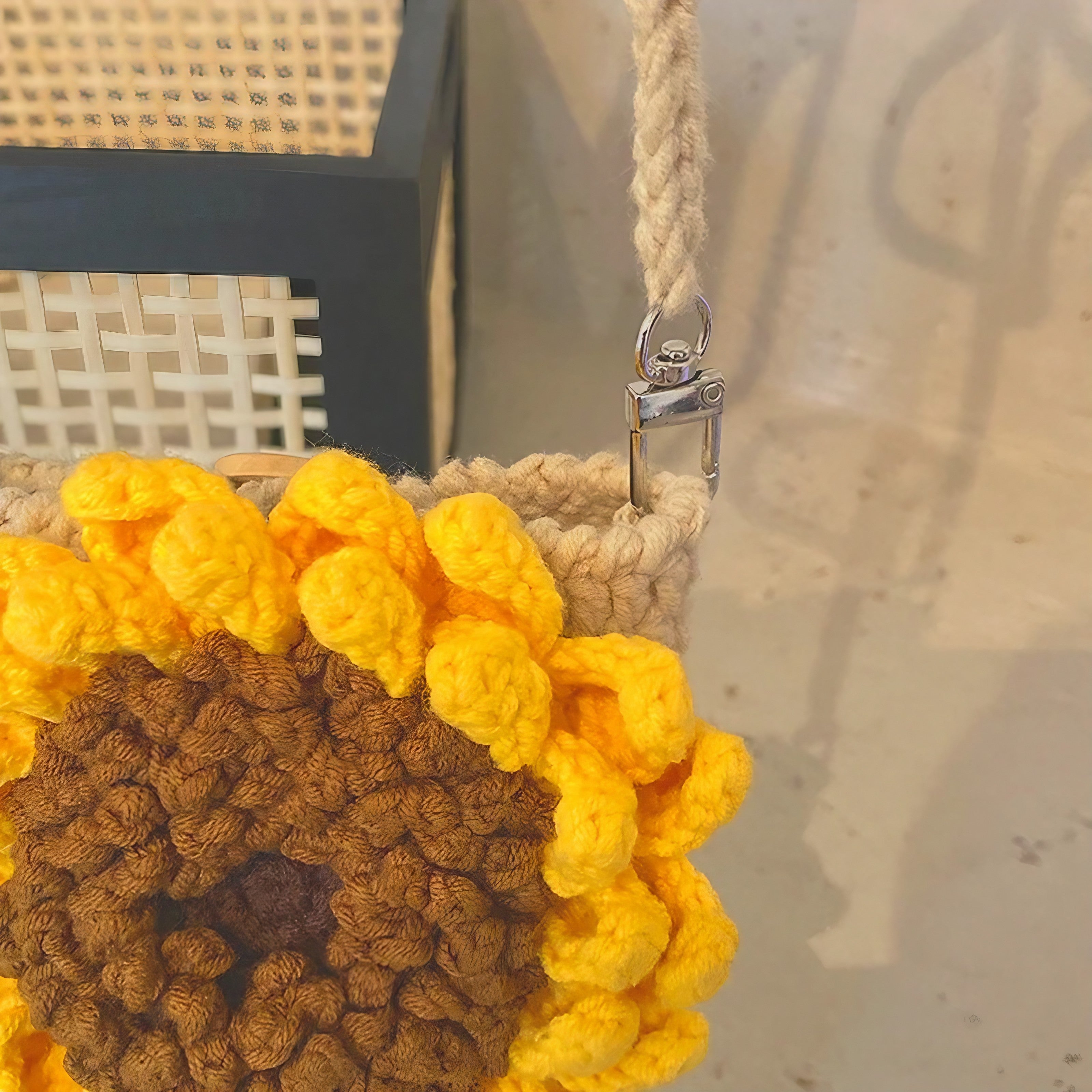 Rosette Crochet Crossbody Bags