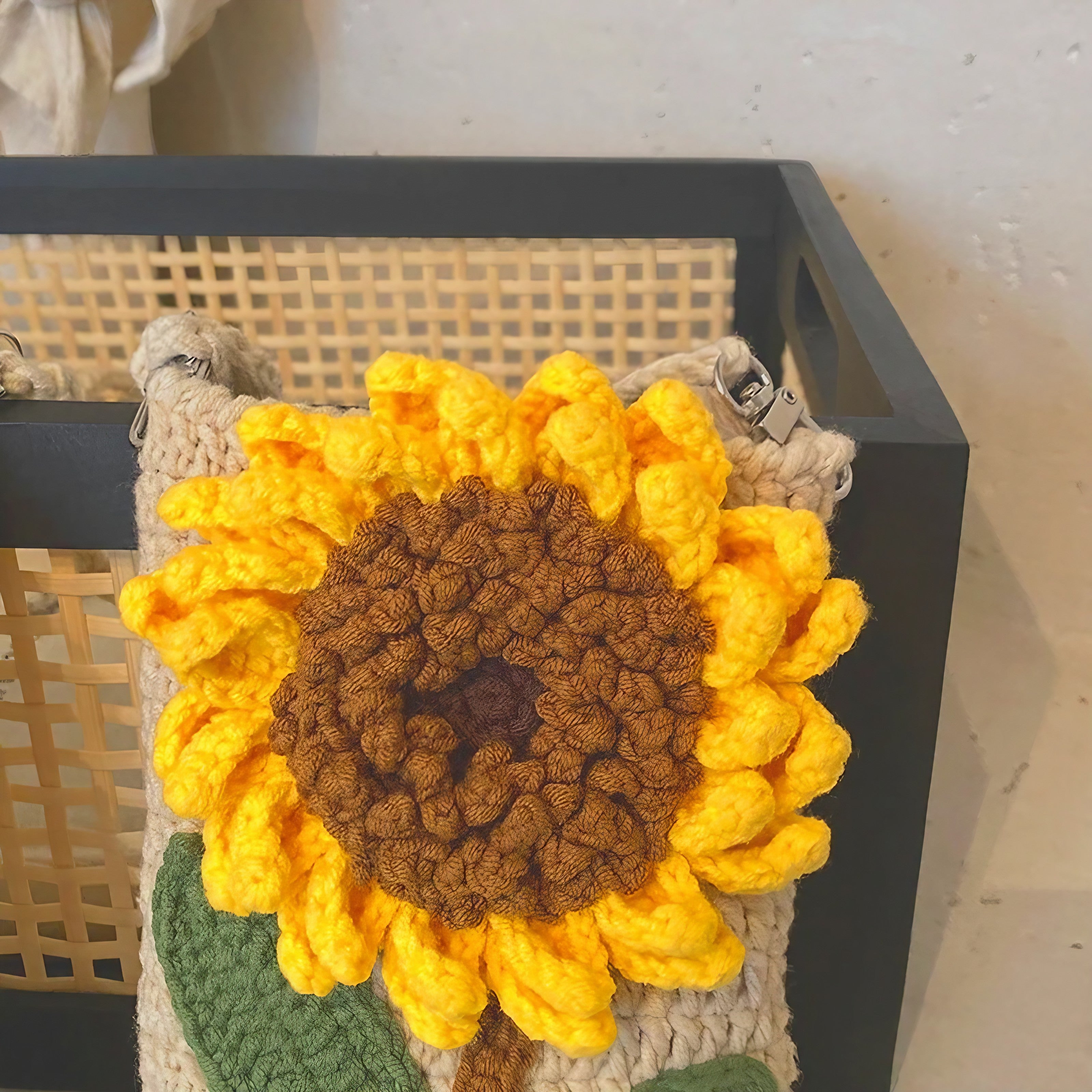 Rosette Crochet Crossbody Bags