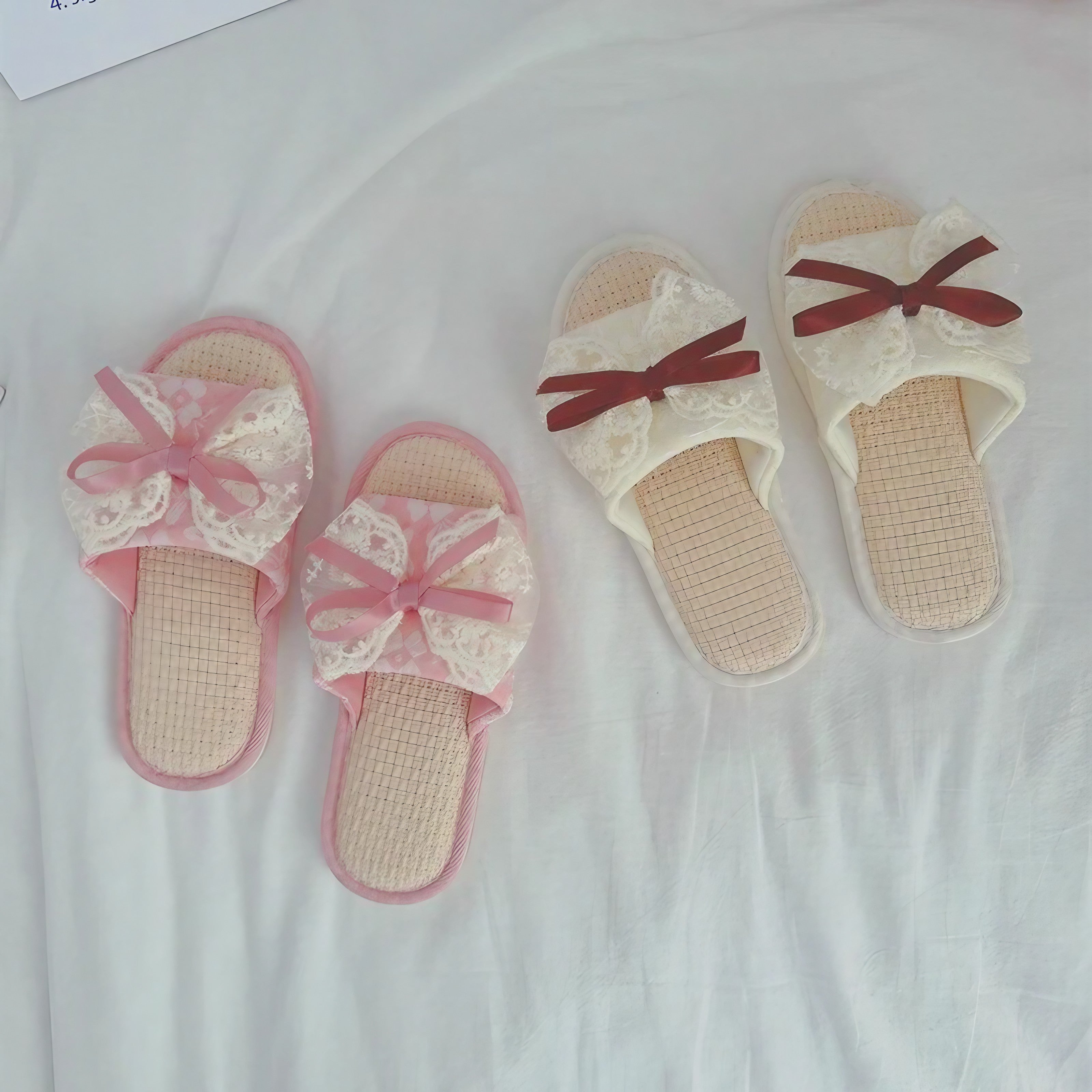 Rosette Lace Slippers