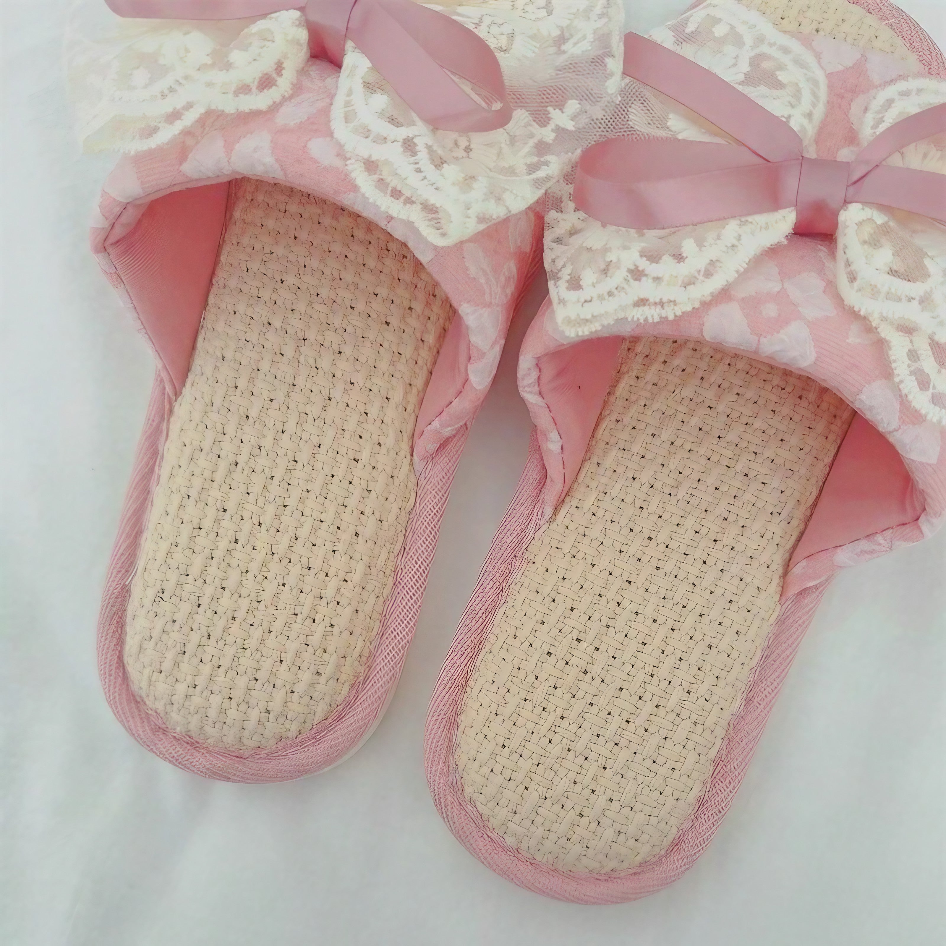 Rosette Lace Slippers