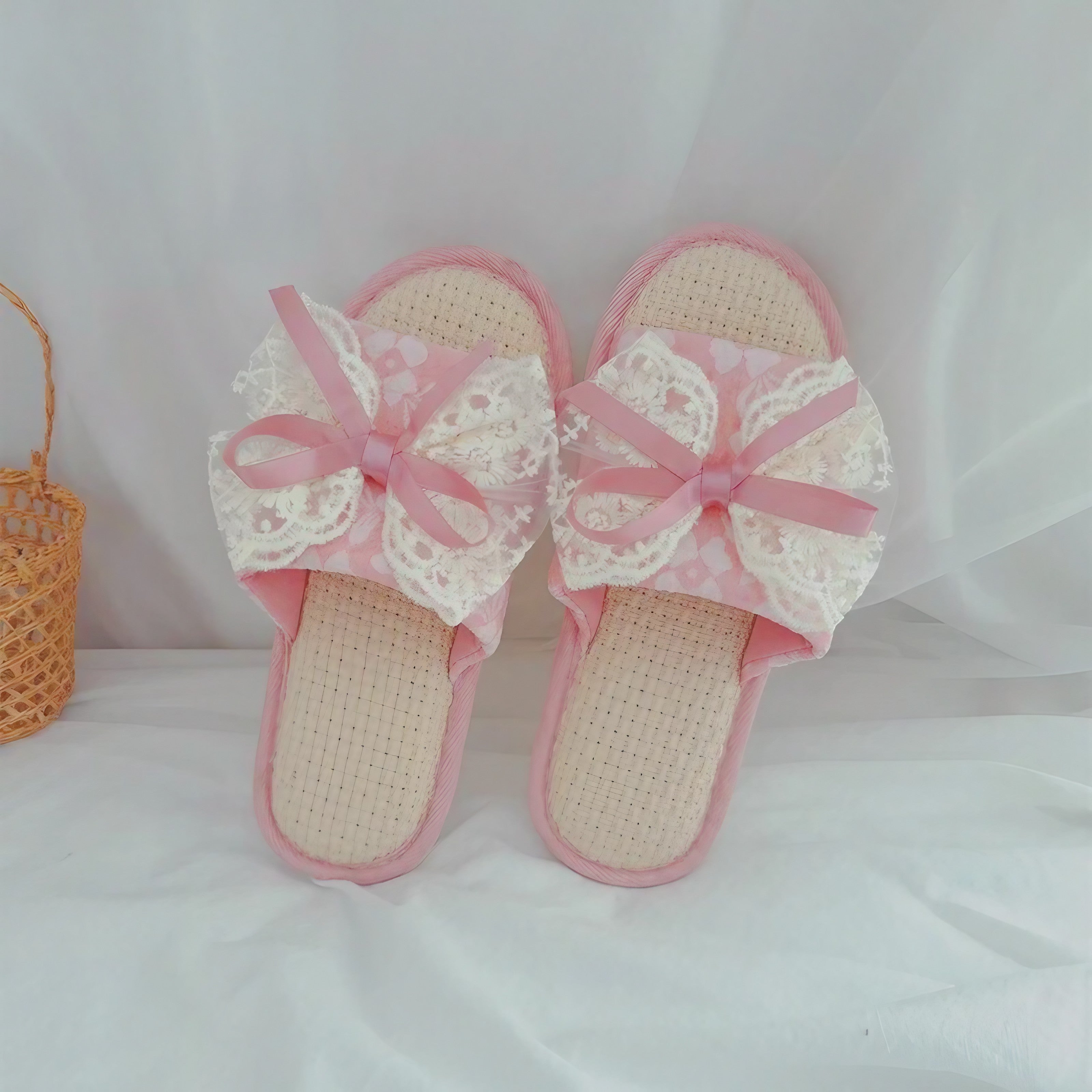Rosette Lace Slippers