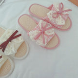 Rosette Lace Slippers