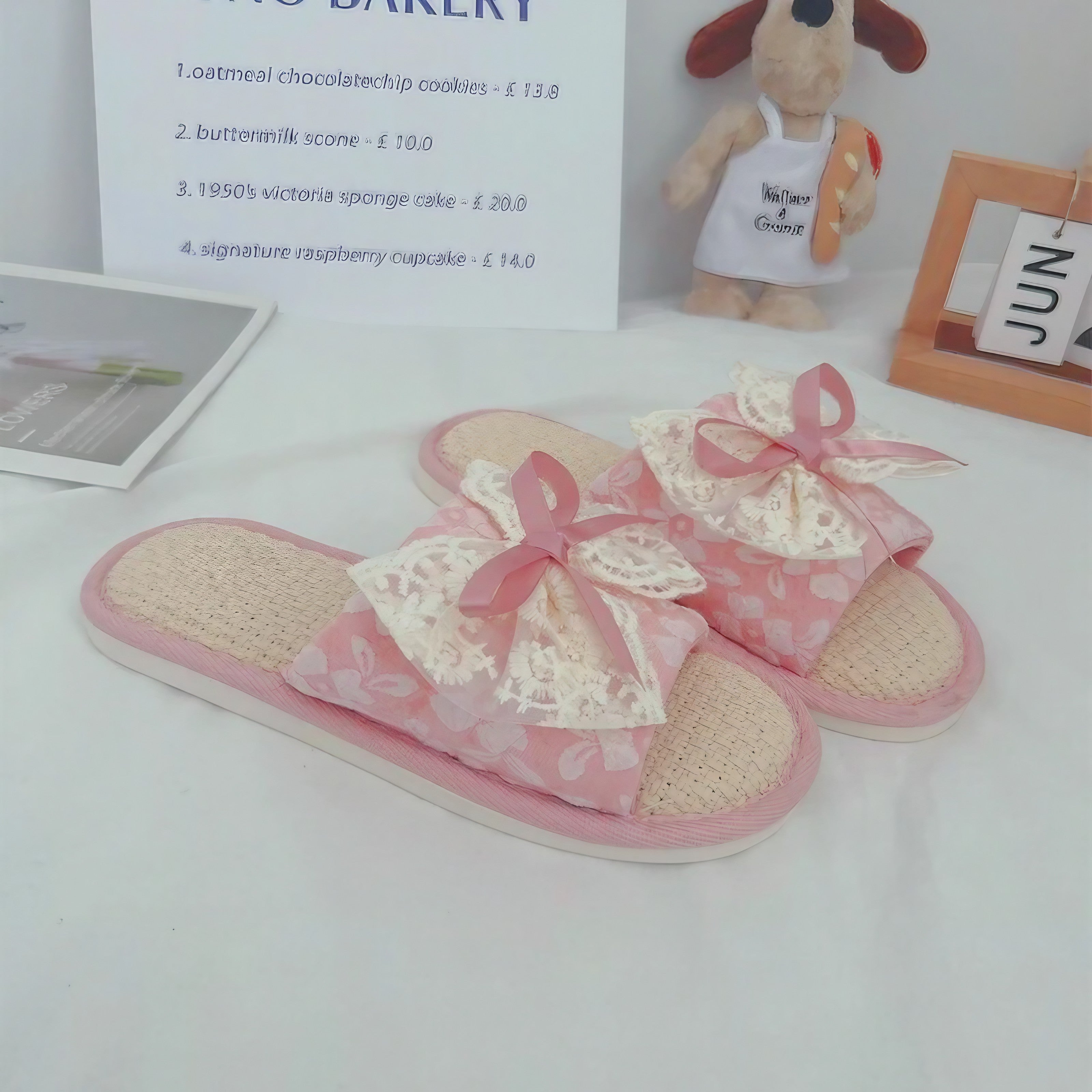 Rosette Lace Slippers