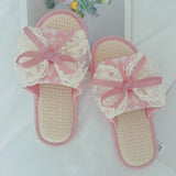 Rosette Lace Slippers