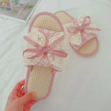 Rosette Lace Slippers