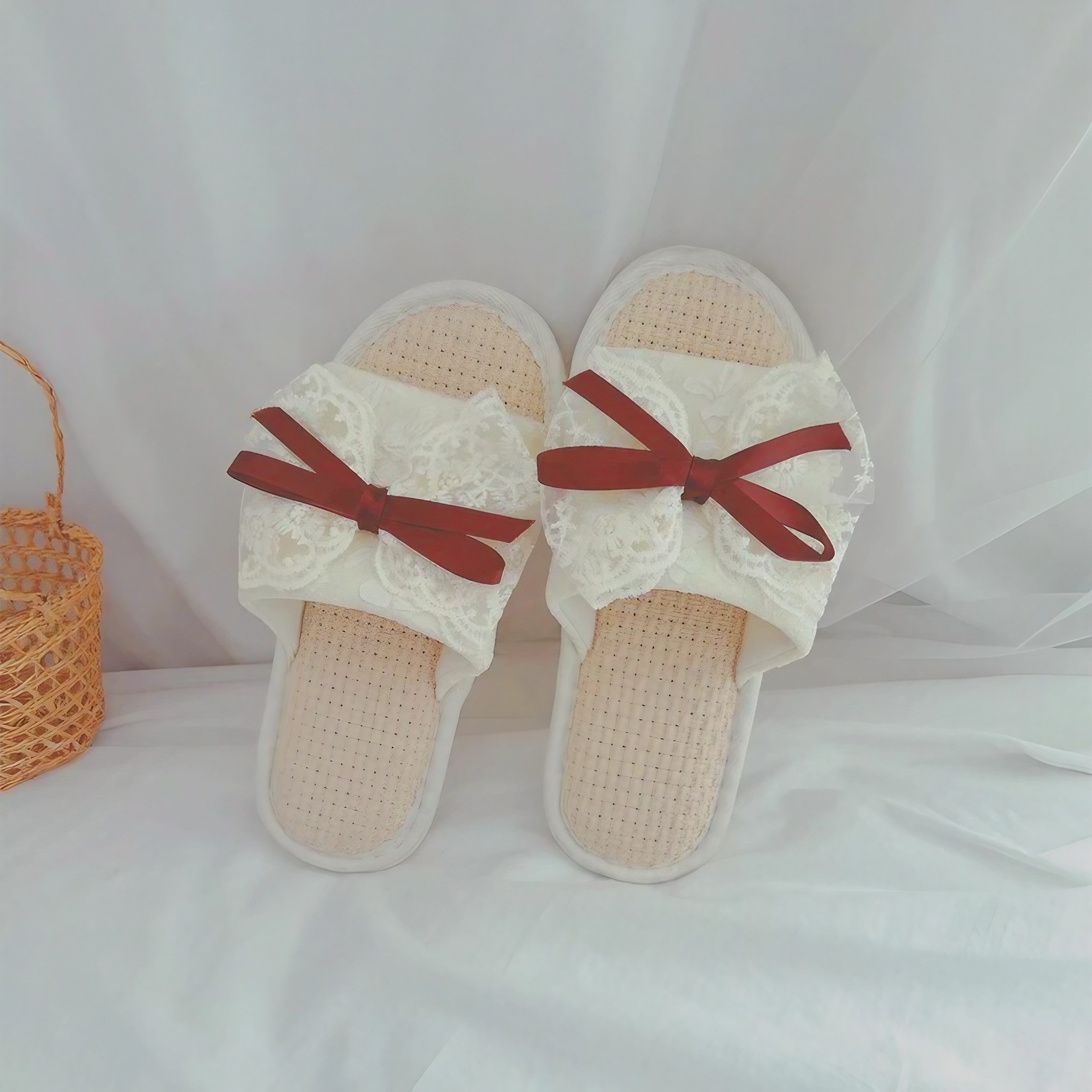 Rosette Lace Slippers
